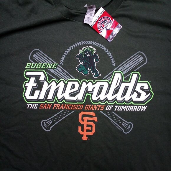 NWT Eugene Emeralds Affiliate Minor League Baseball T-Shirt - Picture 1 of 8